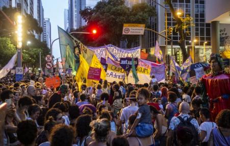 Large demonstration of women in Brazil 2019