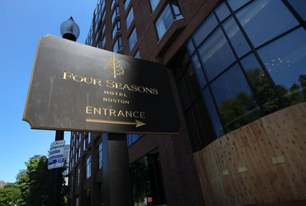 Four Seasons Hotel Boston sign  