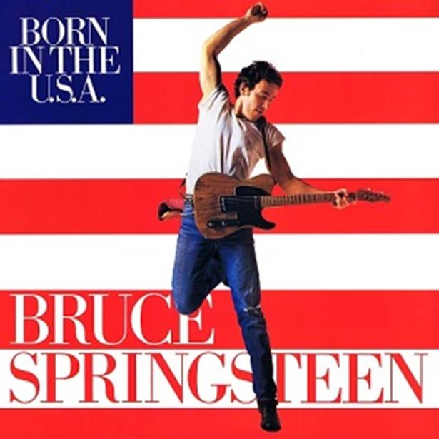 The cover of the jacket for Bruce Springsteen's single, "Born In the U.S.A"