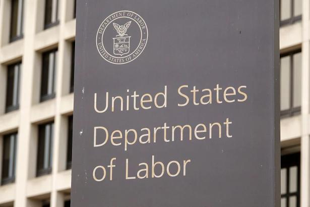 Photo - US Department of Labor sign on the building's facade.