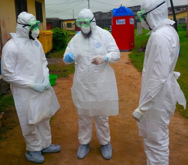 Ebola-related Personal Protective Equipment training session for healthcare workers