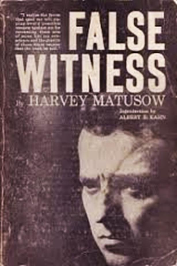 Image of the cover of the book "False Witness" by Harvey Matusow