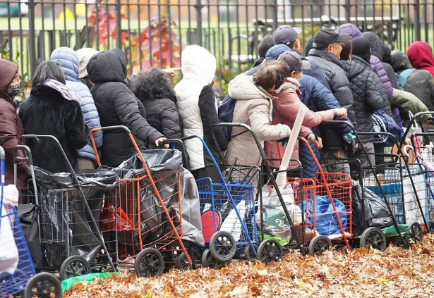 A distribution station of the Food Bank for New York City, 2025