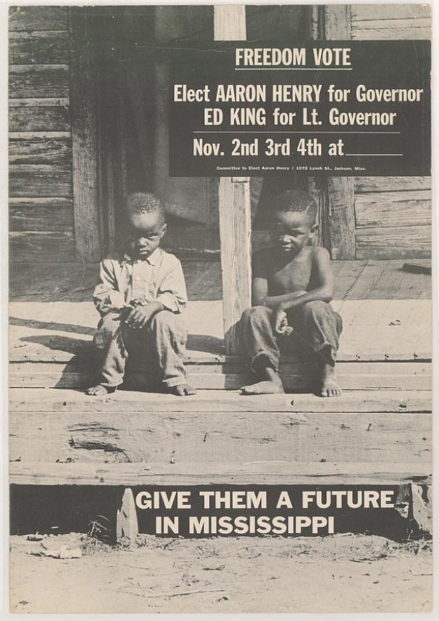 A poster advertising the 1963 Freedom Vote in Mississippi