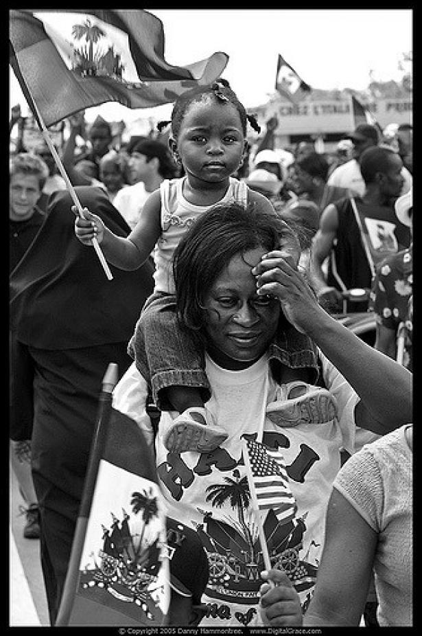 Haitians march in Miami to protest discriminatory treatment.