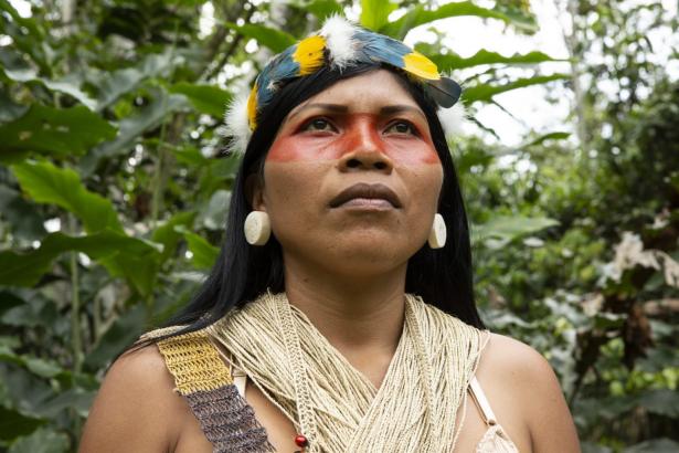 Nemonte Nenquimo, a leader of Ecuador’s Indigenous Waorani nation.