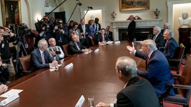 President Trump meets with energy executives on April 3, 2020.