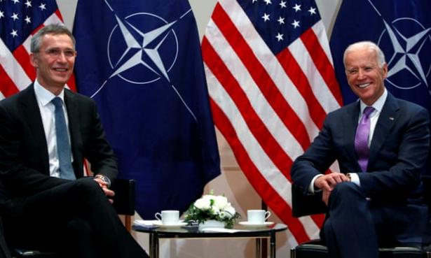 Then US Vice-President Joe Biden and NATO Secretary-General Jens Stoltenberg in Germany in 2015. 
