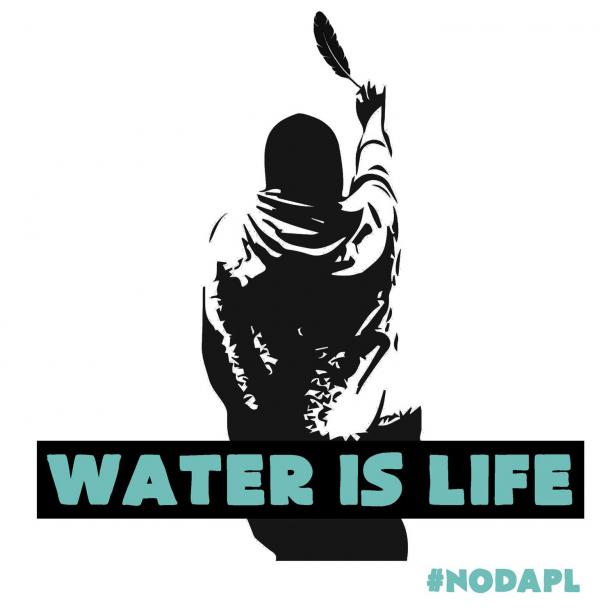 Image in solidarity with the water protectors at Standing Rock. 