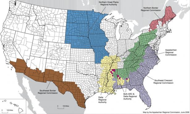 U.S. map showing Southern States unfunded