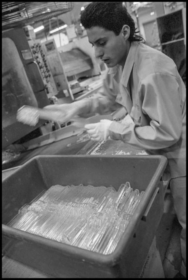 Young factory worker in Mexico.