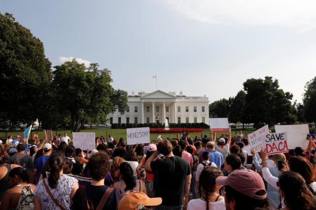 A rally in favor of DACA at the White House