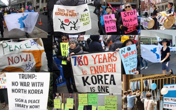 peace in Korea demonstration