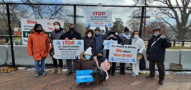 Korean-American demonstrators