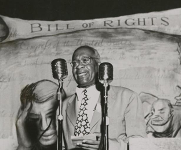 William Patterson addressing the 1949 Bill of Rights Conference