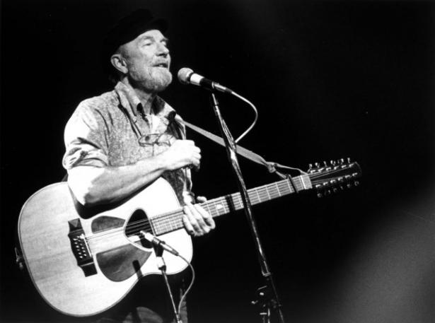 Pete Seeger with guitar