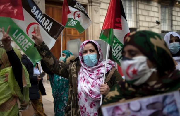 Supporters of the Sahrawi people's rights demonstrate in Malaga, Spain, in November. 