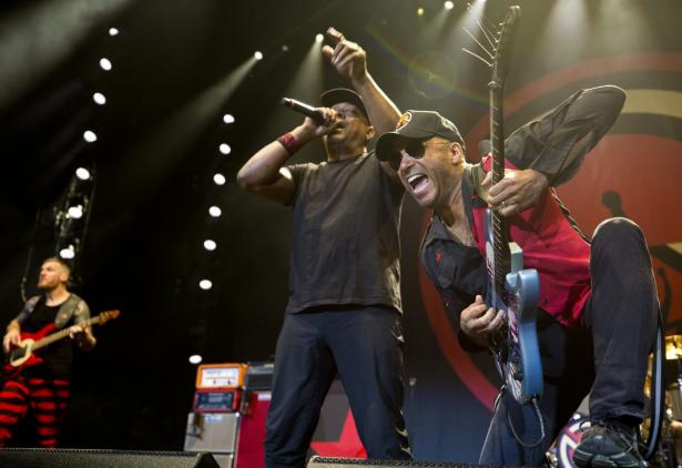 Tom Morello performing