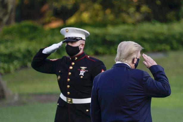 Trump saluting military 