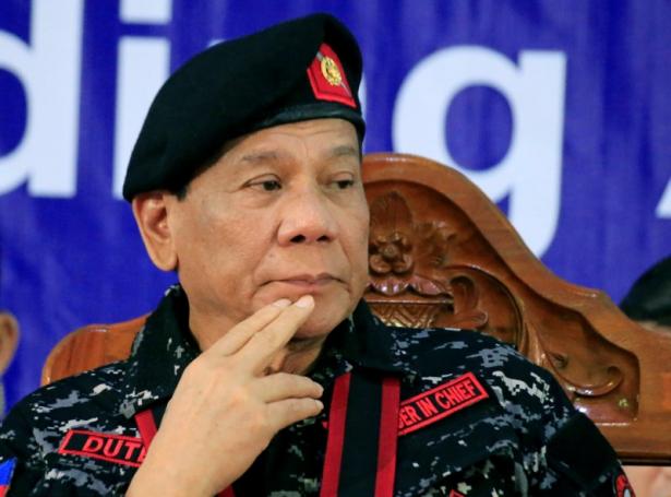 Duterte in military uniform