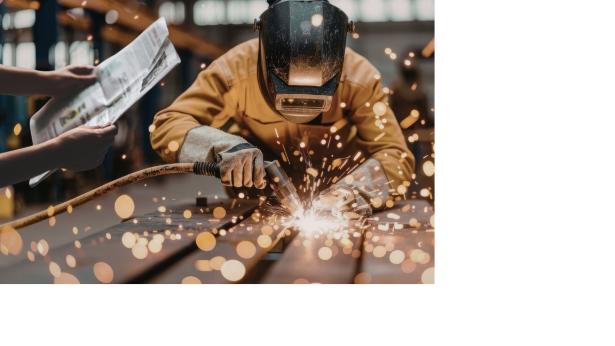 Photo of a welder at work.