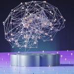 Photo of a sphere with various connecting lines and small balls 