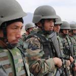 Afghan National Army soldiers begin training exercise. 