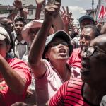 demonstrators in Madagascar