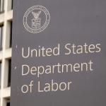 Photo - US Department of Labor sign on the building's facade.