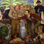 Mural by Diego Rivera depicting the CIA's 1954 overthrow of Guatemala's government