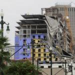The collapsed Hard Rock Hotel in New Orleans. 