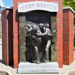 Photo of statue commemorating 1851 act of resistance to the Fugitive Slave Law in Syracuse, NY