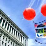 immigrant rights protest balloons