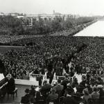 Marian Anderson performing on the steps of the Lincoln Memorial