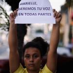 Brazilians protest against the 2018 murder of Rio de Janeiro City Councilor Marielle Franco. 
