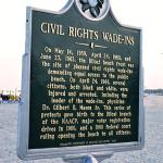 Historical marker about the 1959 Biloxi, Miss., civil-rights wade-ins