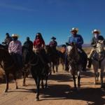 Navajo citizens riding to cast their votes in Keyenta, Ariz. 