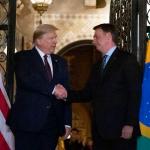 President Donald Trump with Brazilian President Jair Bolsonaro. 