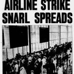NY Daily News with "Airline Strike Snarl Spreads" headline