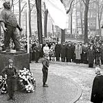 Unveiling of De Dokwerker statue in Amsterdam