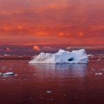 Iceberg in Blood Red Sea, Antarctica