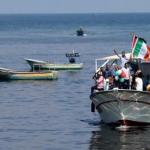 Palestinian boats greet Gaza-bound flotilla