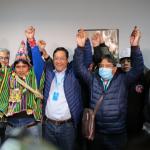 MAS leaders celebrating victory