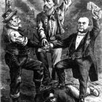 Thomas Nast cartoon of racist Georgians celebrating in 1868