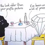 Cartoon re carbon dating -- Lump of coal chatting with a diamond