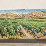 mural of UFW members and farmworkers in field working
