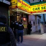 ICE agents raiding location