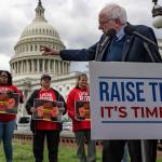 Recent demonstration outside the U.S. Capitol for an increased minimum wage