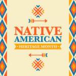 Drawing of a sign saying Native American Heritage month 