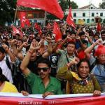 Nepali demonstrators
